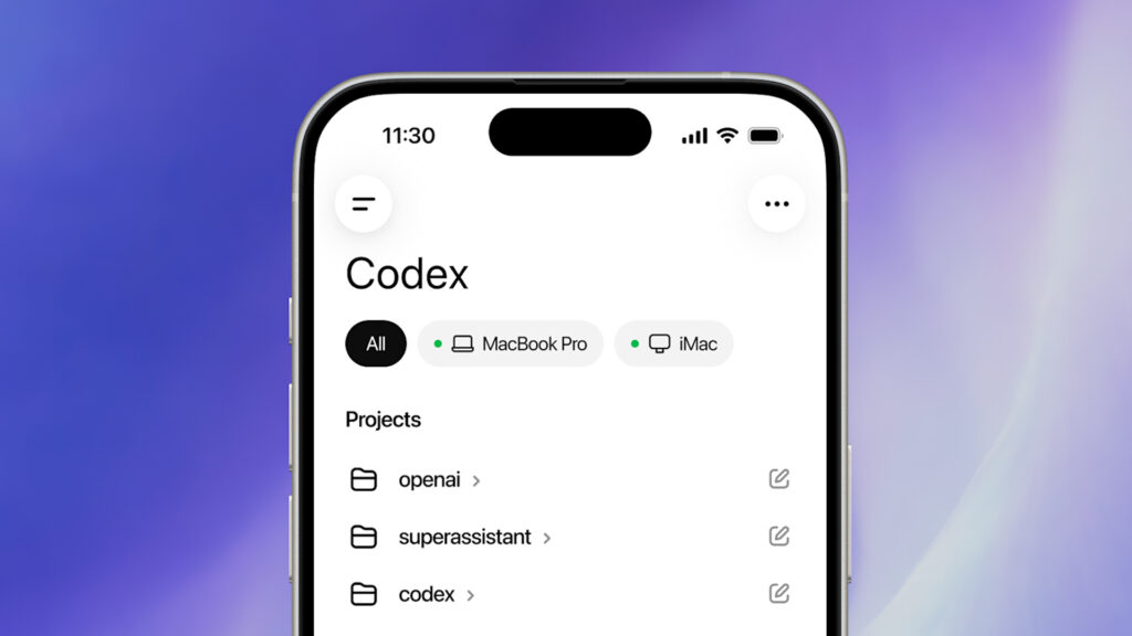 شركة OpenAI توفر إمكانية الوصول إلى منصة Codex عبر الهواتف المحمولة