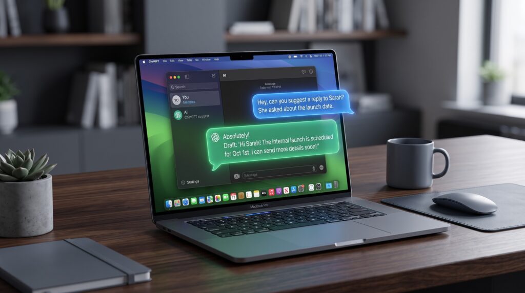 تطبيق ChatGPT على أجهزة ماك يمكنه الآن قراءة رسائل iMessage والرد عليها