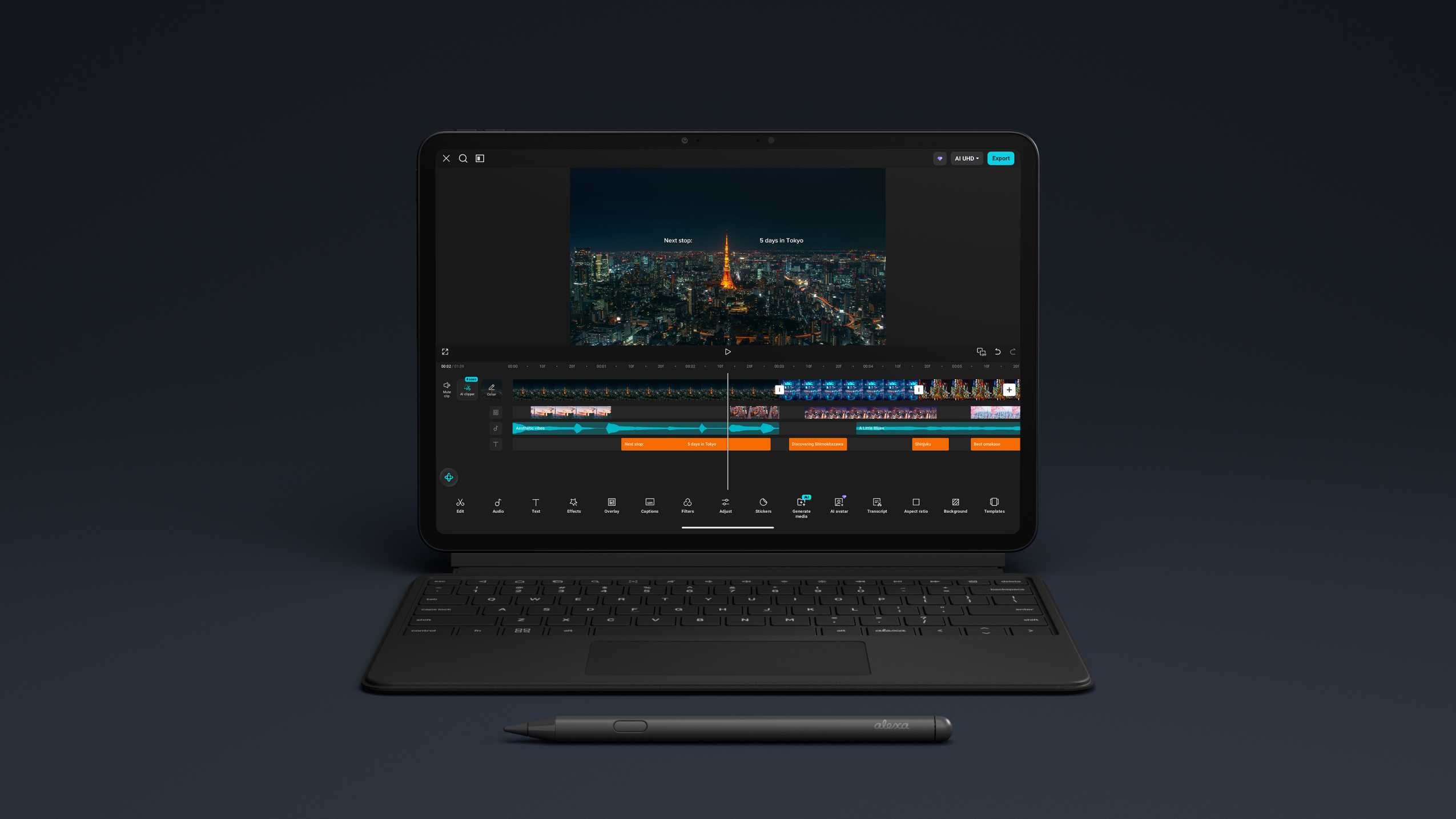 جهاز أليكسا تابلت 12 برو مع لوحة المفاتيح وقلم Pro Pen