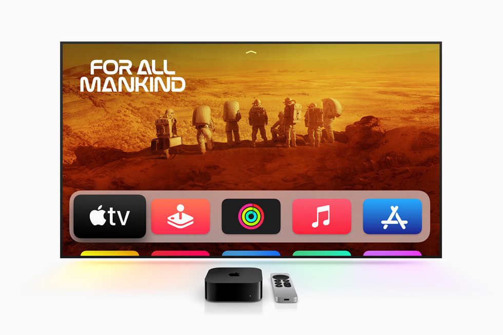 جهاز آبل تي في 4K من جيل 2022 مع جهاز التحكم والتلفاز