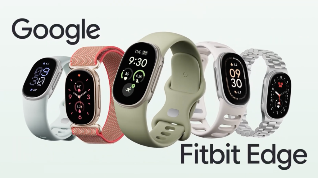 جوجل تكشف عن سوار Fitbit Edge ببطارية قابلة للاستبدال سوار جوجل Fitbit Edge بألوان وأحزمة مختلفة في الصورة الرسمية