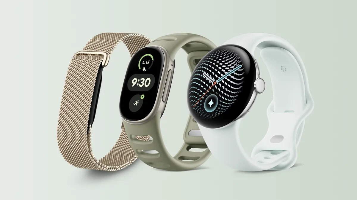 سوار Fitbit Air دون شاشة إلى جانب Fitbit Edge وساعة Pixel Watch 5