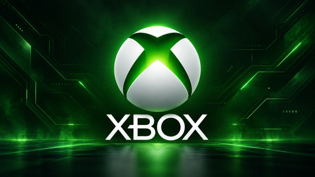 مايكروسوفت تعلن عن Xbox Labs لاستكشاف مستقبل الألعاب شعار Xbox على خلفية خضراء داكنة بتصميم تقني