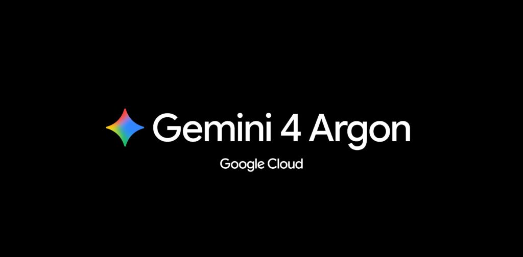 جوجل توسّع إتاحة Gemini 4 Argon عالميًا شعار Gemini 4 Argon مع اسم Google Cloud على خلفية سوداء