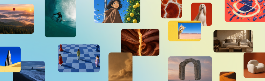 كانفا تطلق Canva Craft لتوليد صور بدقة 2K عبر Dream Lab مجموعة صور توضيحية من إعلان Canva Craft تشمل مناظر طبيعية وتصاميم متنوعة