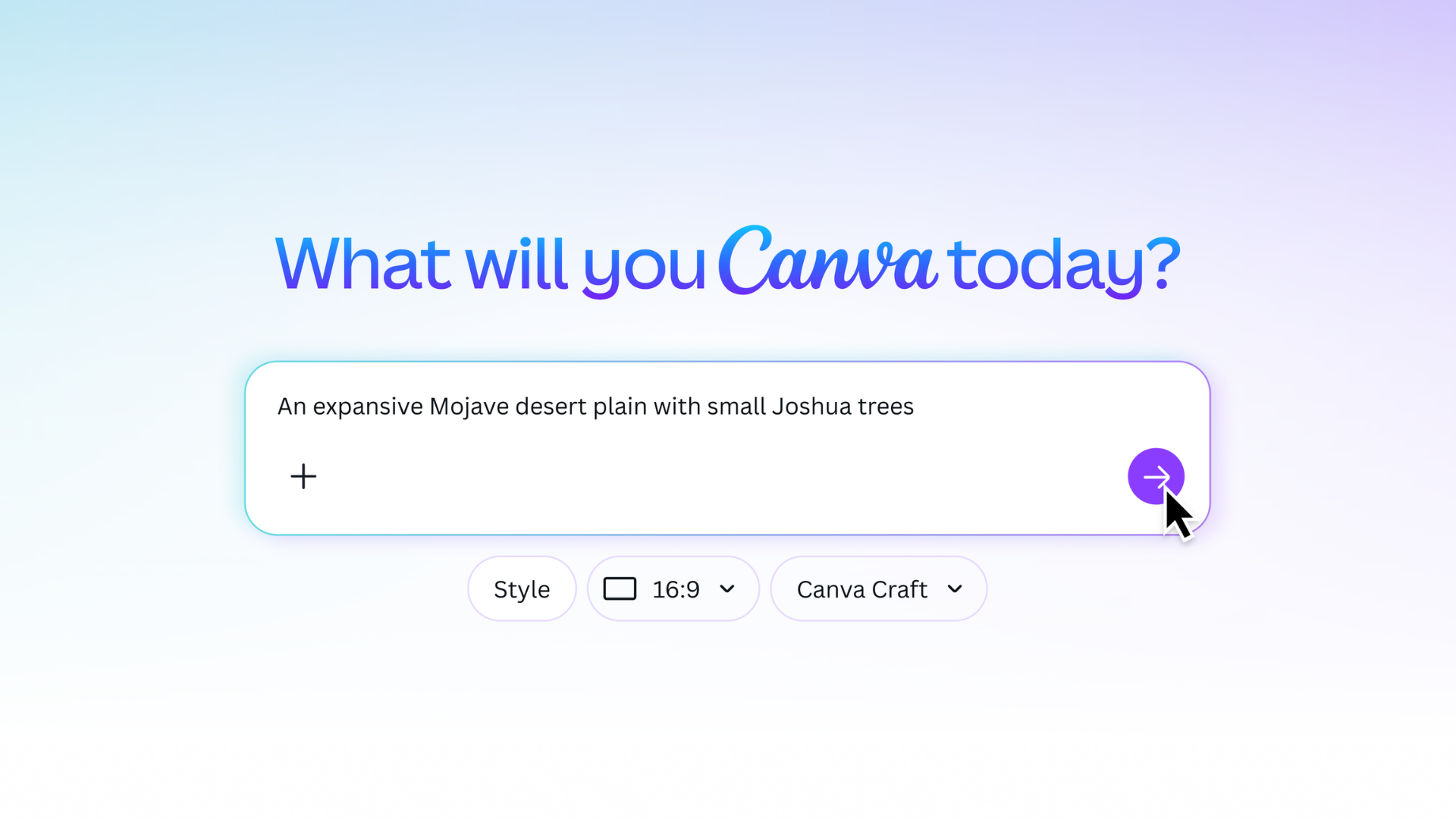 واجهة Dream Lab تظهر اختيار Canva Craft ونسبة أبعاد الصورة
