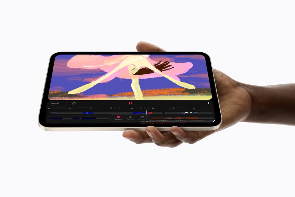 تطبيق Procreate Dreams على شاشة iPad mini الجديد