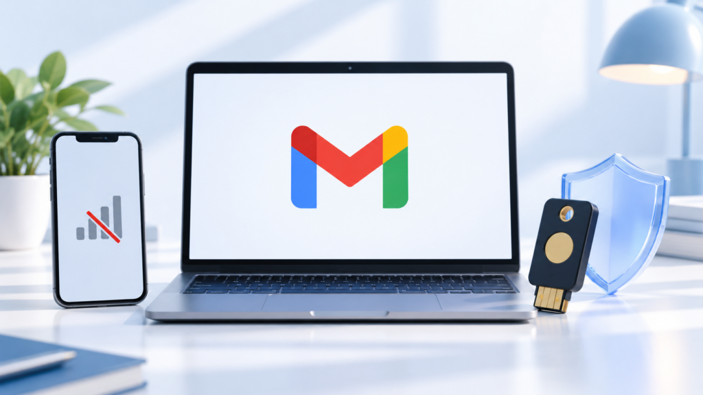 استعادة حساب Gmail عند فقدان رقم الهاتف بالطرق الرسمية رسم توضيحي لاستعادة حساب Gmail باستخدام وسائل تحقق بديلة عند فقدان رقم الهاتف